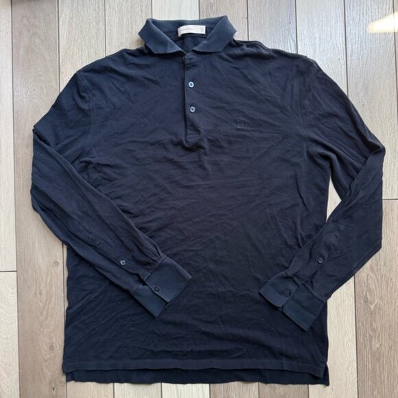 Ermenegildo Zegna Black Long Sleeve Polo Shirt - Picture 4 of 6
